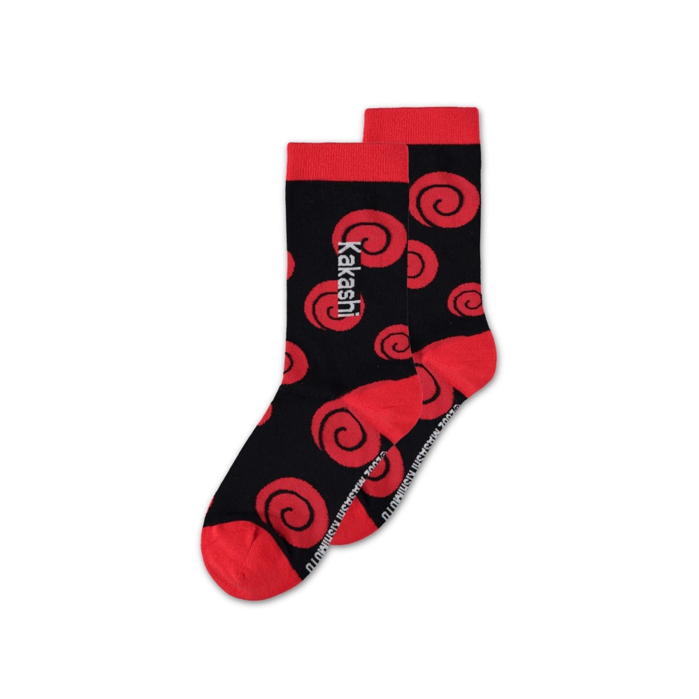 Naruto - Sasuke Kakashi Itachi Crew (3Pack) Chaussettes - Multicolore